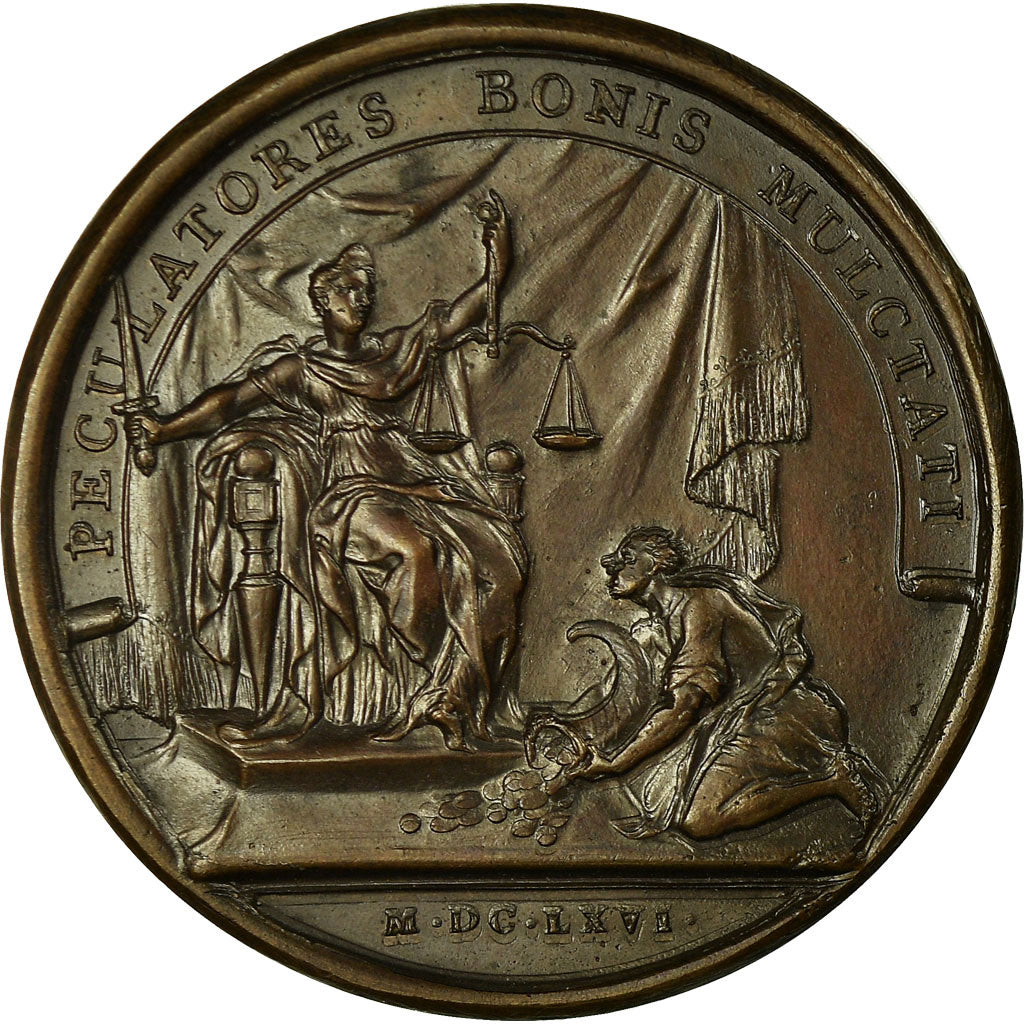France, Medal, Louis XIV, La Clémence du Roi, 1666, Mauger, MS(63), Bronze
