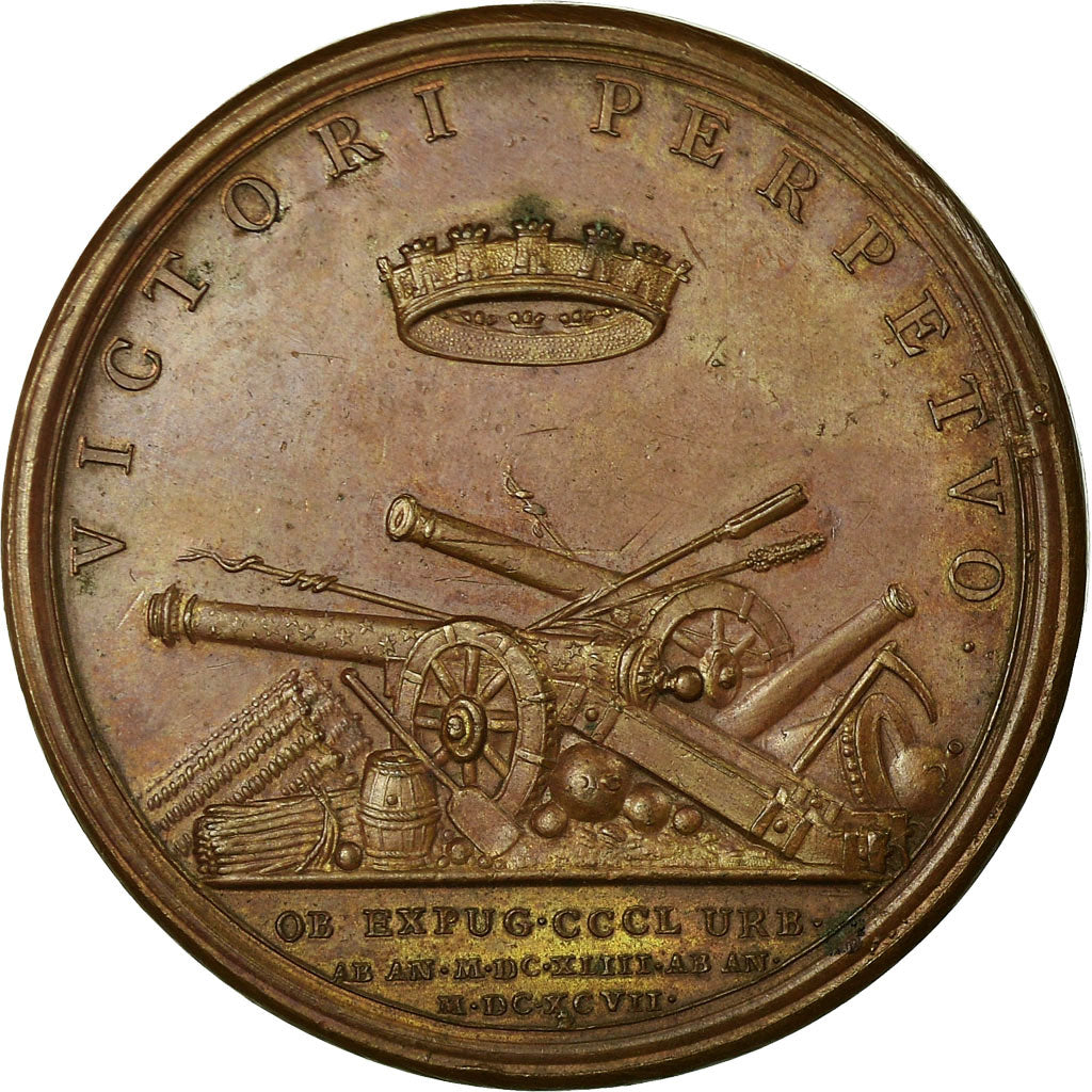 France, Médaille, Louis XIV, Les Conquêtes du Roi de 1643 à 1697, 1697