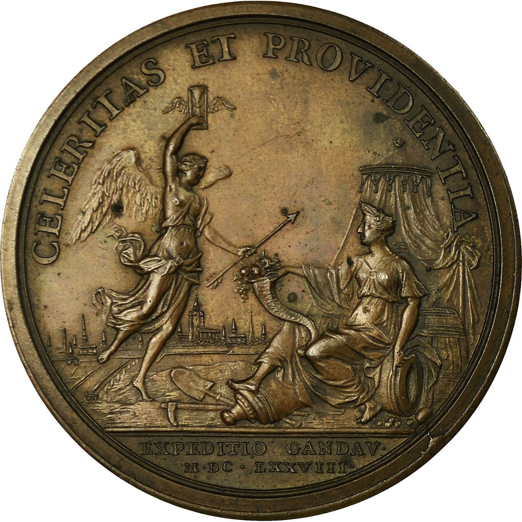 France, Medal, Louis XIV, Expédition de Gand, 1678, Mauger, MS(60-62), Bronze