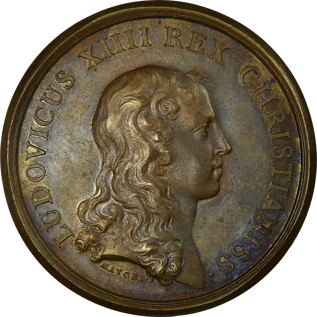 France, Medal, Louis XIV, Retour du Roi à Paris, 1652, Mauger, AU(55-58)