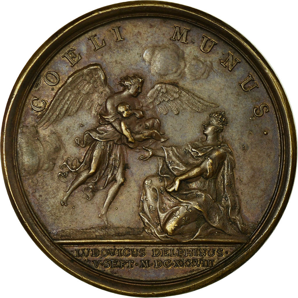 França, Medal, Louis XIII, Naissance du Dauphin Louis XIV, 1638, Mauger