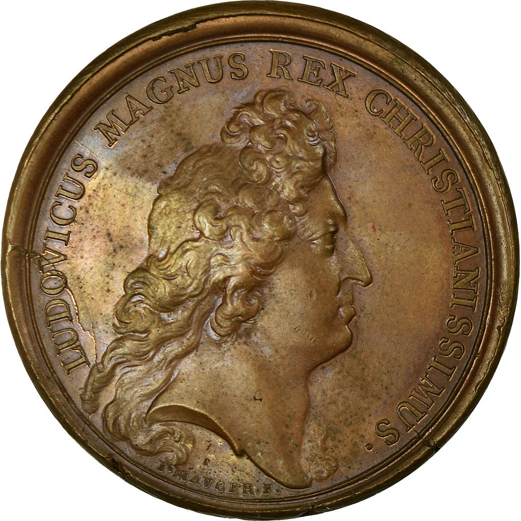 France, Medal, Louis XIV, Levée du Siège de Maastricht, 1676, Mauger