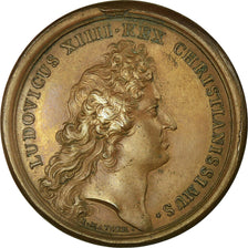 Francja, Medal, Louis XIV, Prise de Lille, 1667, Mauger, AU(55-58), Bronze