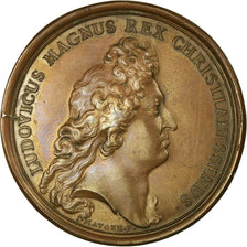 Francja, Medal, Louis XIV, Prise de Saint-Omer, 1677, Mauger, AU(55-58), Bronze