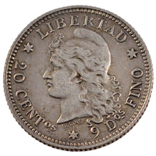 ARGENTINA, 20 Centavos, 1883, KM #27, EF(40-45), Silver, 4.95