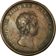 França, Medal, Louis XIV, Mort de Louis XIII, 1643, Mauger, AU(50-53), Bronze