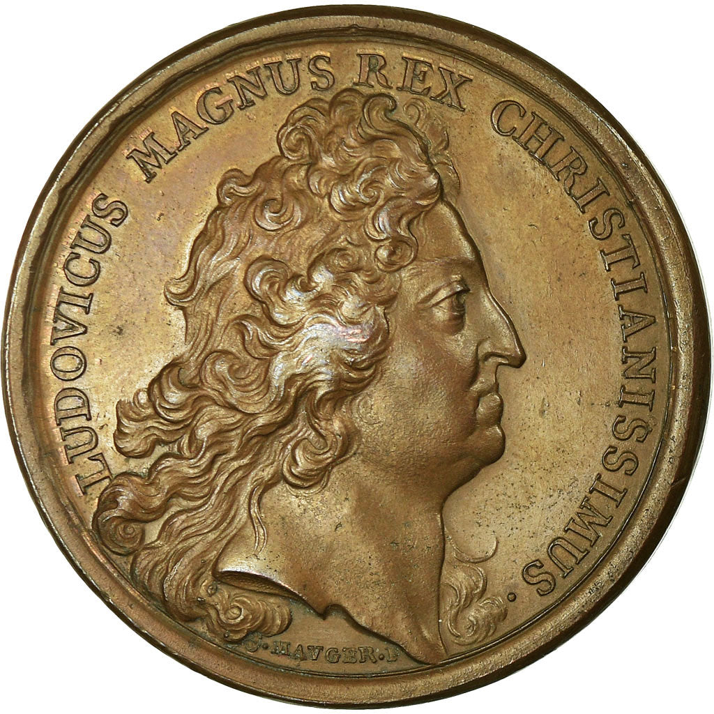 France, Médaille, Louis XIV, Prise de Nice, 1691, Mauger, SUP, Bronze, Divo:236