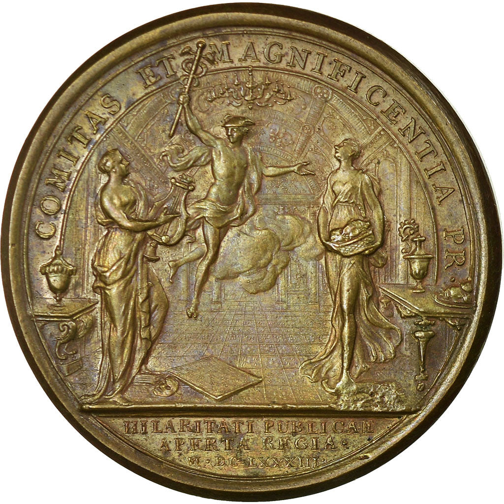 Frankreich, Medaille, Louis XIV, Les Appartements Royaux à Versailles, 1683