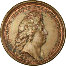 France, Médaille, Louis XIV, Prise de Maastricht, 1673, Mauger, TTB, Cuivre