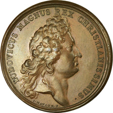 France, Medal, Louis XIV, Quinze Galères sur l'Océan, 1690, Mauger, AU(50-53)