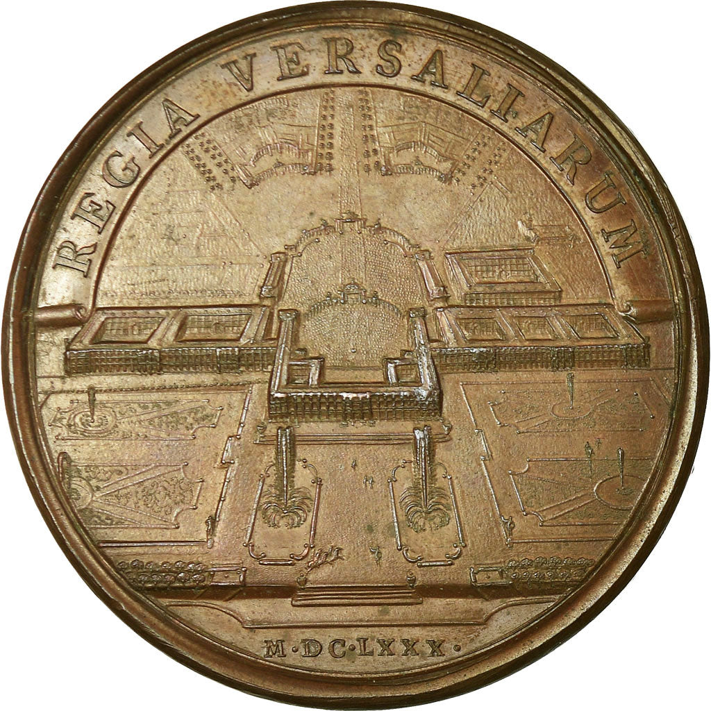 Francia, medalla, Louis XIV, Le Château de Versailles, 1680, Mauger, EBC