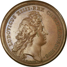 France, Medal, Louis XIV, Prise de Dôle, 1668, Mauger, AU(55-58), Bronze