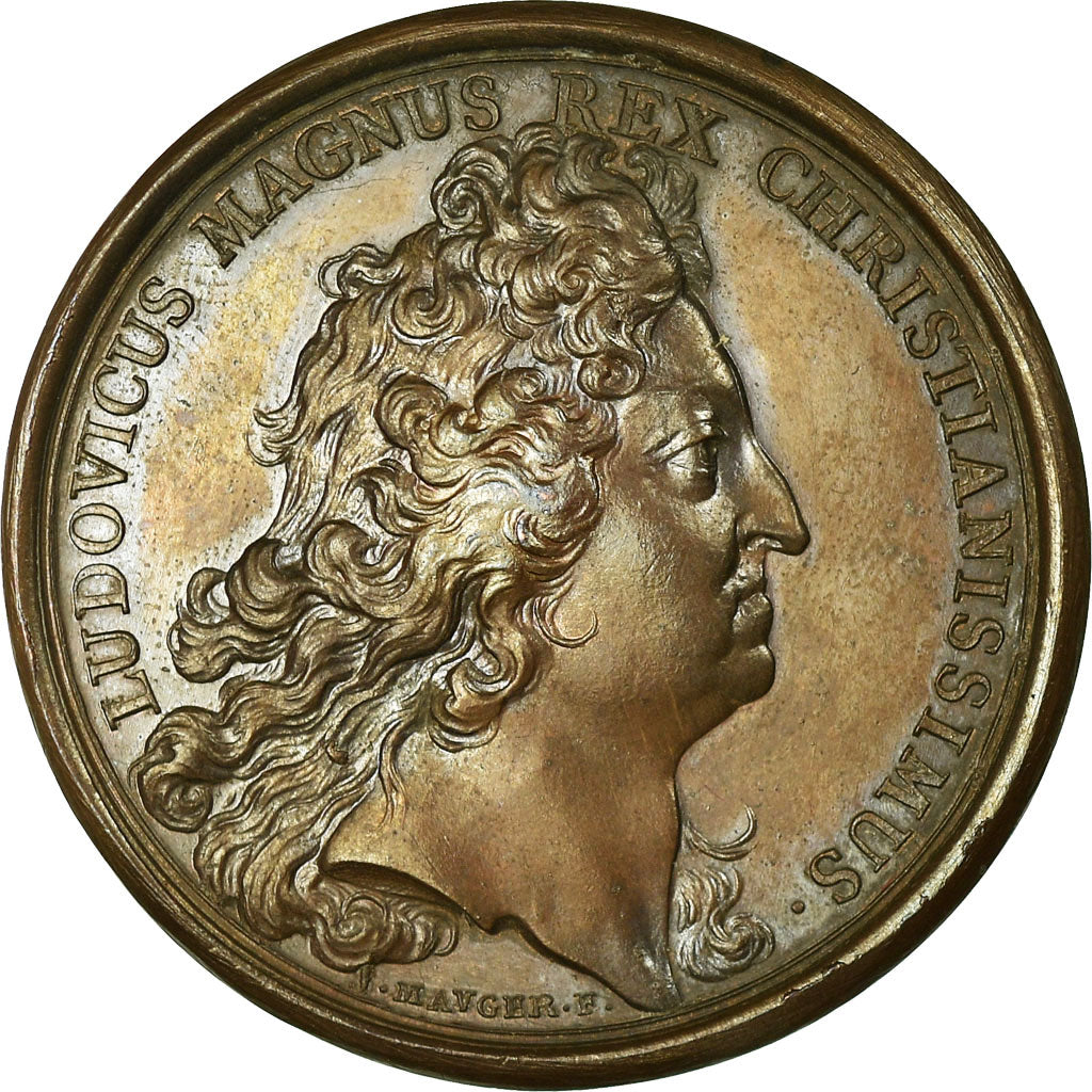 France, Medal, Louis XIV, Camp de Compiègne, 1698, Mauger, MS(60-62), Bronze