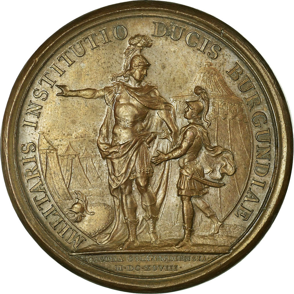 France, Medal, Louis XIV, Camp de Compiègne, 1698, Mauger, MS(60-62), Bronze