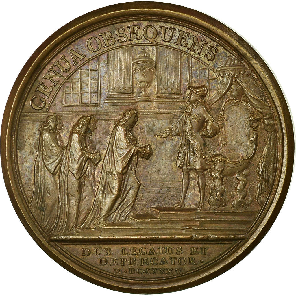 Frankreich, Medaille, Louis XIV, Soumission de la République de Gênes, 1645