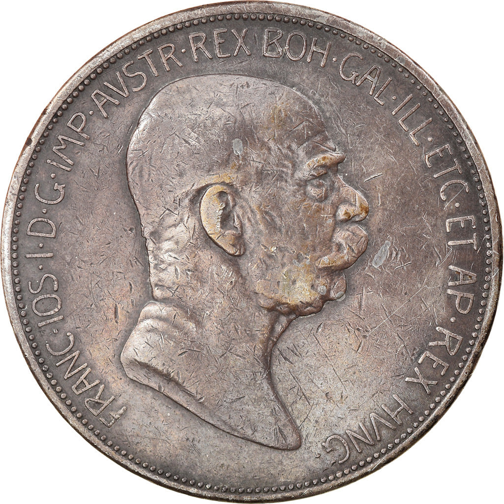 Coin, Austria, Franz Joseph I, 5 Corona, 1908, EF(40-45), Silver, KM:2809