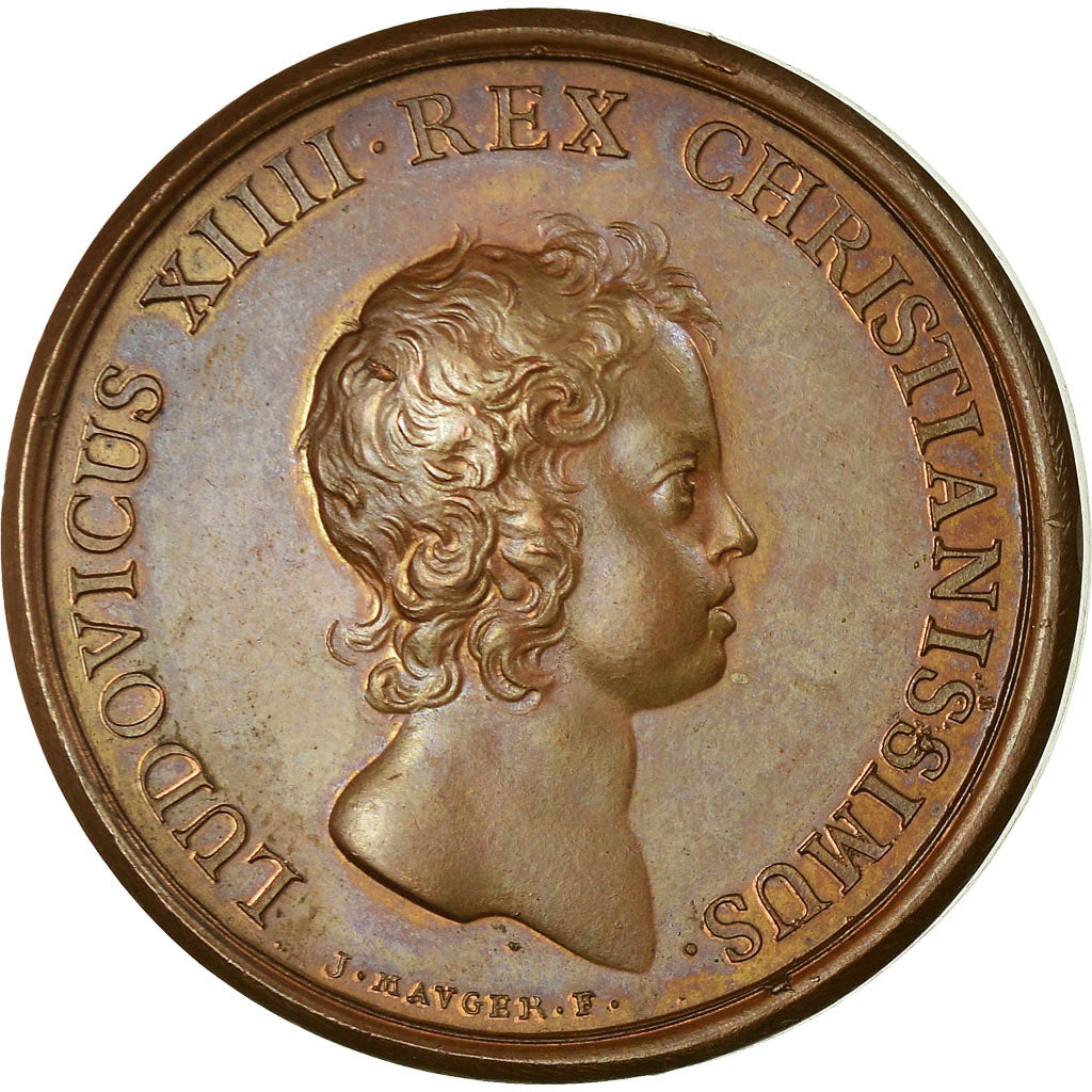 France, Médaille, Louis XIV, Prise de Rosas, 1645, Mauger, SUP+, Bronze
