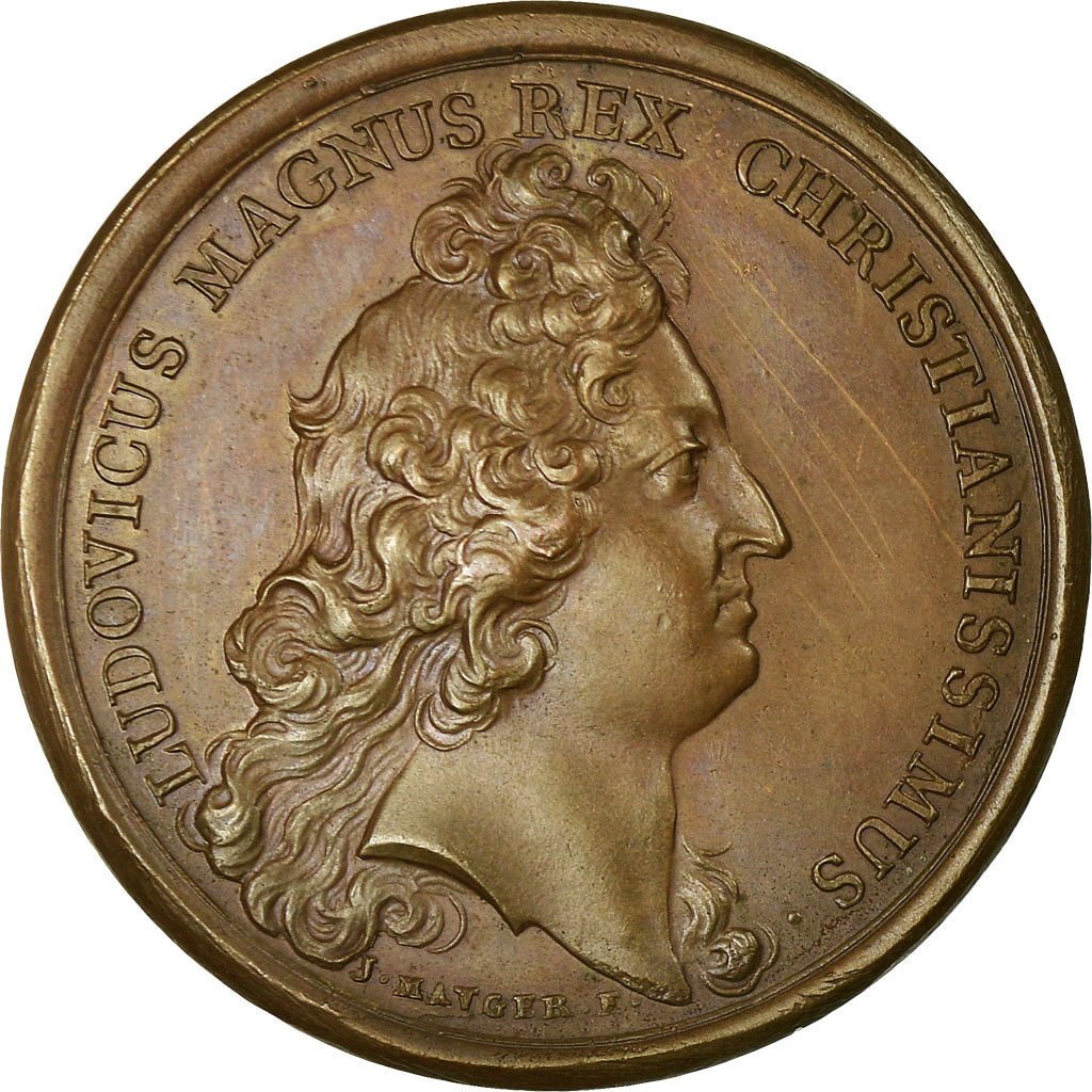 France, Medal, Louis XIV, Seconde Conquête de la Franche-Comté, 1674, Mauger