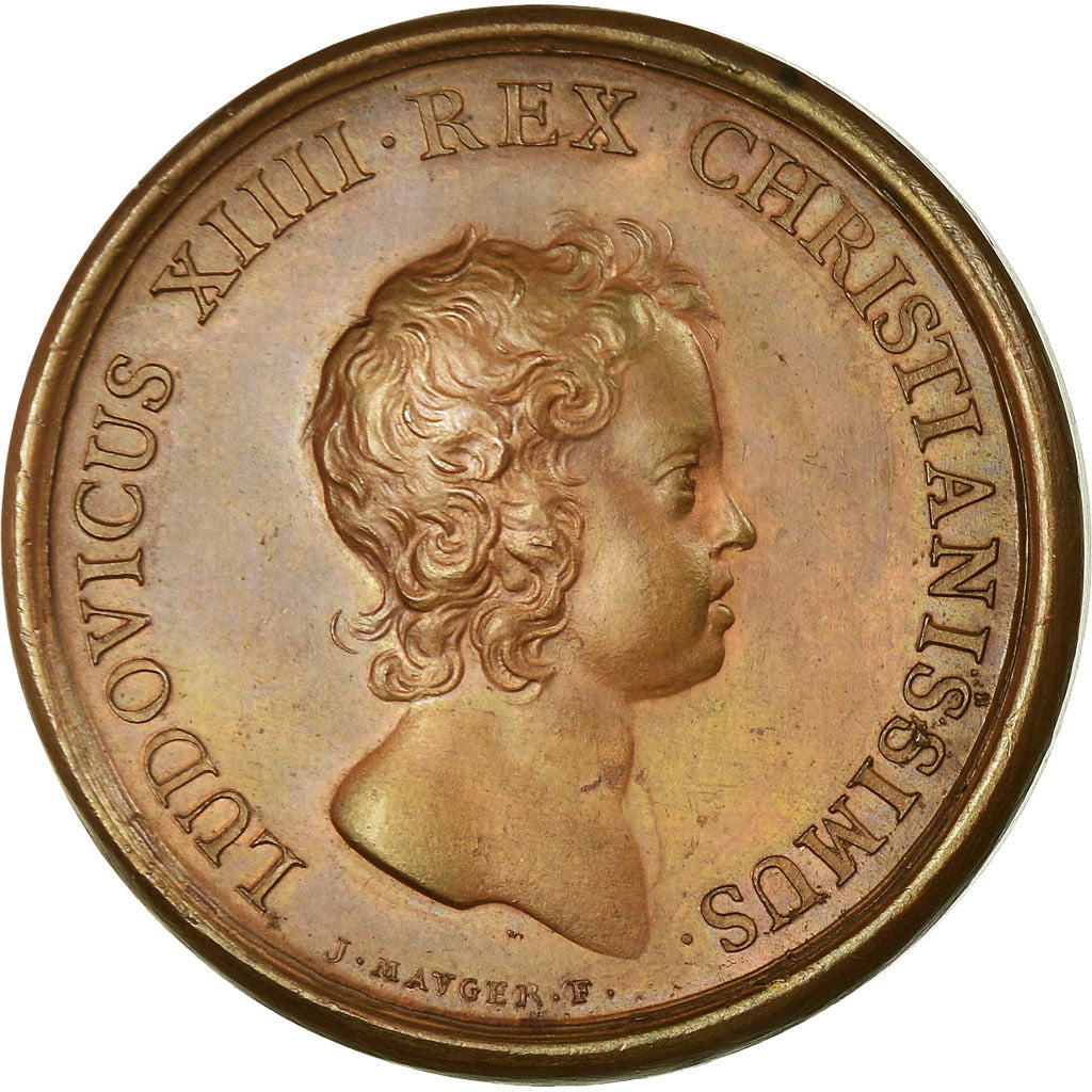 France, Médaille, Louis XIV, Prise de Rosas, 1645, Mauger, SUP+, Bronze