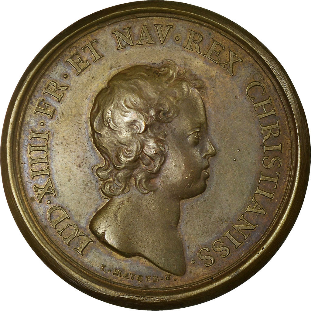 Frankrijk, Medaille, Louis XIV, Prise de Rosas, 1645, Mauger, PR, Bronze