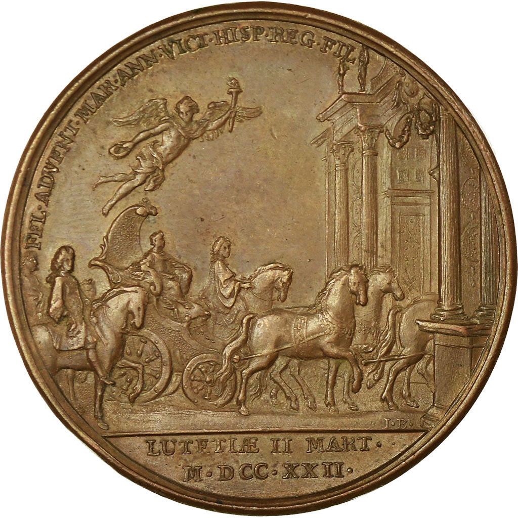 France, Medal, Louis XV, Paris, History, 1722, Duvivier, MS(60-62), Bronze