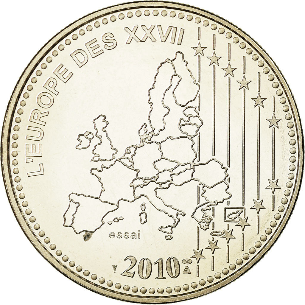 França, Medal, L'Europe des XXVII, 50 ans du nouveau Franc, 2010, MS(65-70)