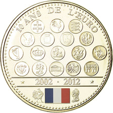 Francja, Medal, L'Europe des XXVII, 10 Ans de l'Euro, 2012, MS(65-70)
