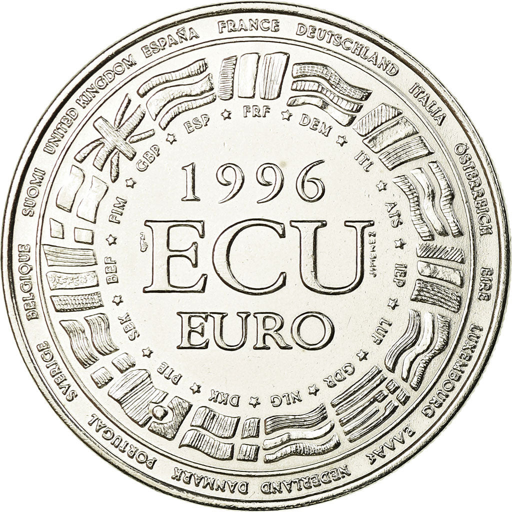 France, Medal, Ecu Europa, 1996, MS(65-70), Copper-nickel