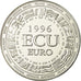 França, Medal, Ecu Europa, 1996, MS(65-70), Cobre-níquel