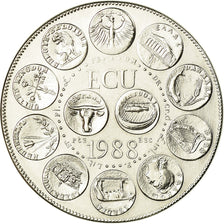 Francia, medaglia, Ecu Europa, Marianne, 1988, Rodier, FDC, Rame-nichel