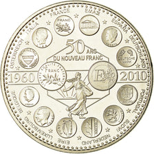 Francja, Medal, L'Europe des XXVII, 50 ans du nouveau Franc, 2010, MS(65-70)