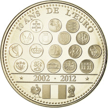 França, Medal, L'Europe des XXVII, 10 Ans de l'Euro, 2012, MS(65-70)