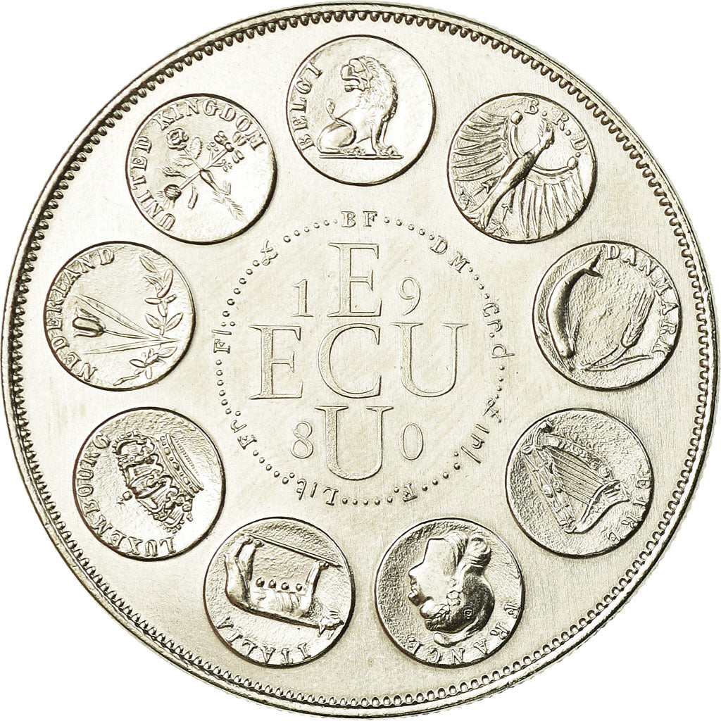 França, Medal, Ecu Europa, Europe Assise, 1980, Rodier, MS(65-70)