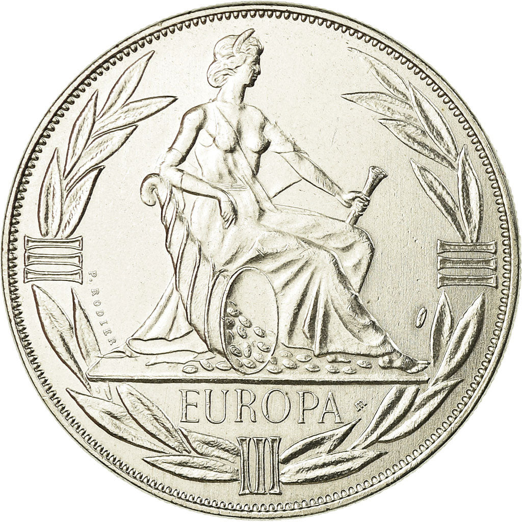 France, Medal, Ecu Europa, Europe Assise, 1984, Rodier, MS(65-70), Copper-nickel