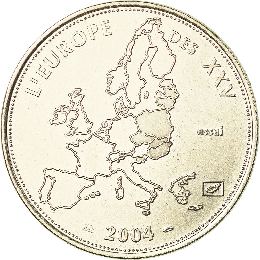 France, Médaille, L'Europe des XXV, Essai, 2004, FDC, Copper-nickel