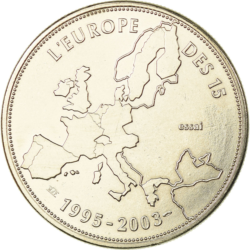 France, Medal, L'Europe des 15, essai, 2003, MS(65-70), Copper-nickel