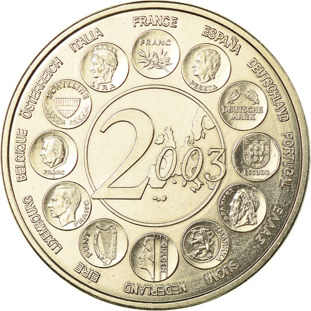 France, Médaille, L'Europe des 15, essai, 2003, FDC, Copper-nickel