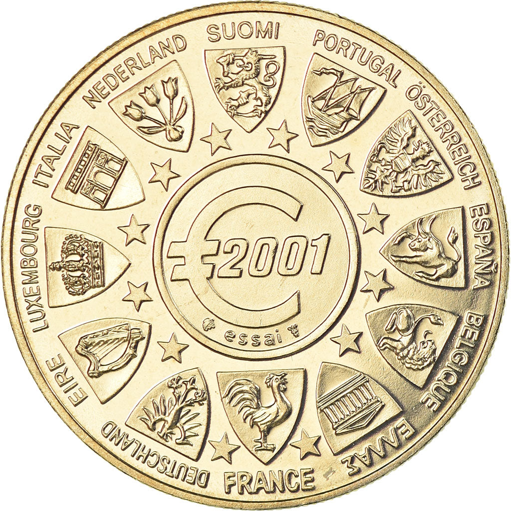 Francia, medaglia, L'Europe, La Semeuse, 2001, FDC, Rame-nichel