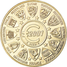 Francia, medaglia, L'Europe, La Semeuse, 2001, FDC, Rame-nichel