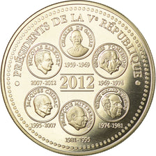 France, Medal, Présidents de la Vème République, Elysée, 2012, MS(65-70)