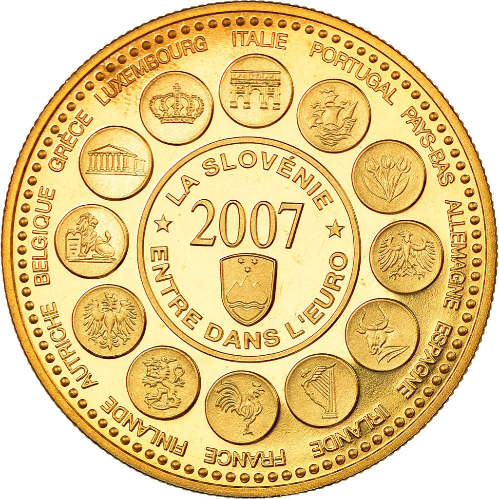 França, Medal, L'Europe des XXVII, La Slovénie entre dans l'Euro, 2007