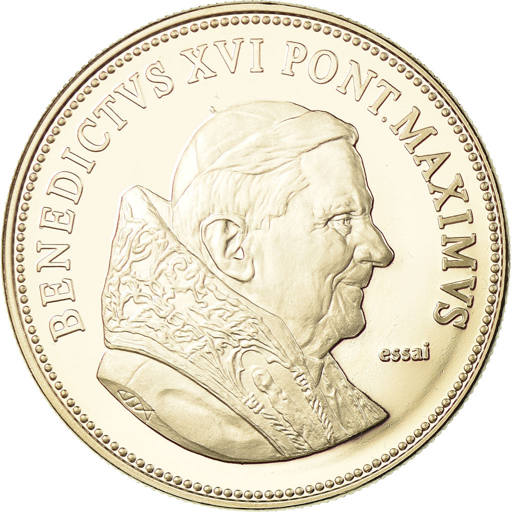 Vatican, Medal, Le Pape Benoit XVI, 2013, MS(65-70), Copper-nickel