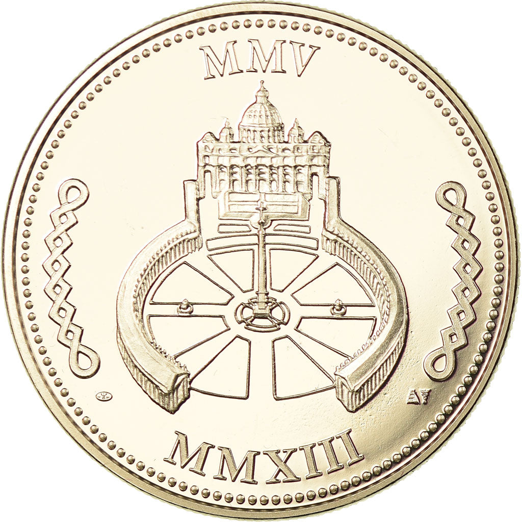 Vatican, Medal, Le Pape Benoit XVI, 2013, MS(65-70), Copper-nickel