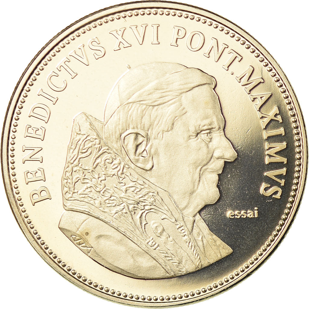 Vaticano, Medal, Première Visite du Pape Benoit XVI en France, Lourdes, 2008