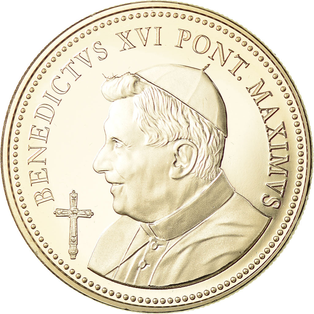Vatican, Medal, Le Pape Benoit XVI, 2013, MS(65-70), Copper-nickel