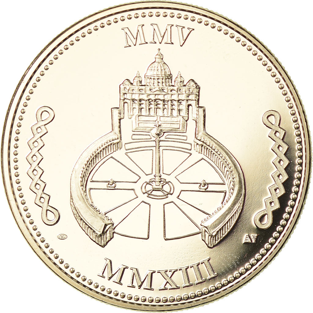 Vatican, Medal, Le Pape Benoit XVI, 2013, MS(65-70), Copper-nickel