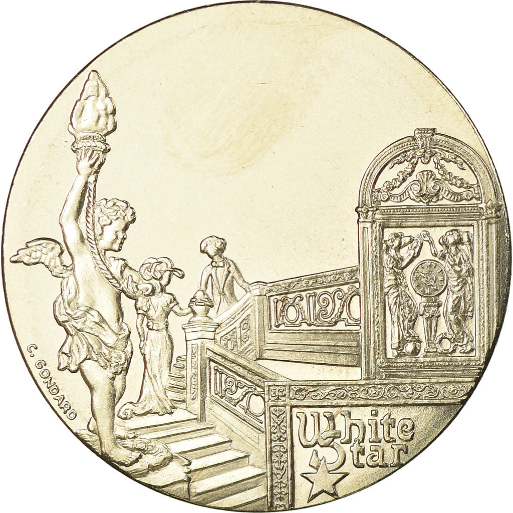 France, Medal, Titanic, Shipping, C. Gondard, MS(65-70), Copper-nickel