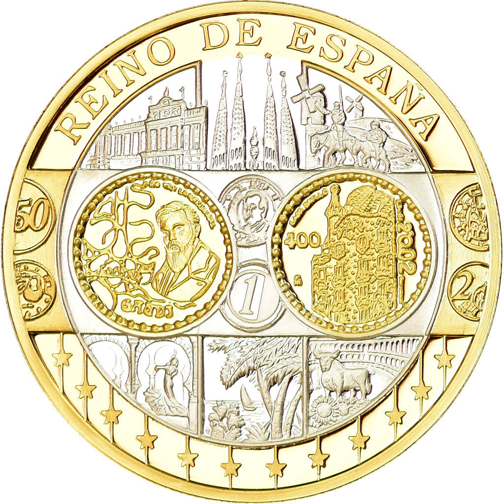 Spagna, medaglia, Euro, Europa, FDC, Argento