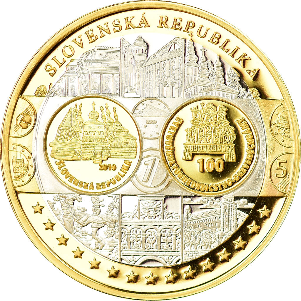 Slovakia, Medal, Euro, Europa, MS(65-70), Silver