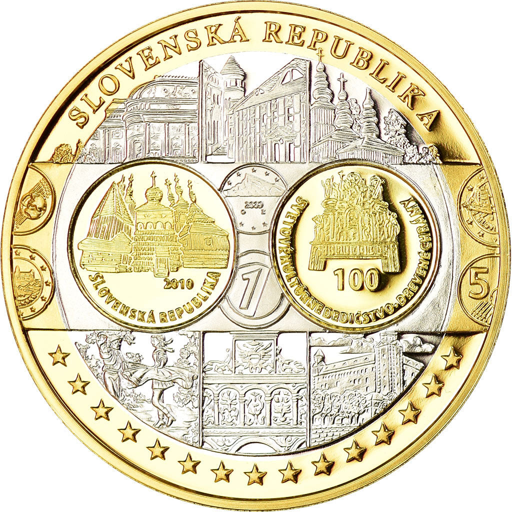 Slovakia, Medal, Euro, Europa, MS(65-70), Silver